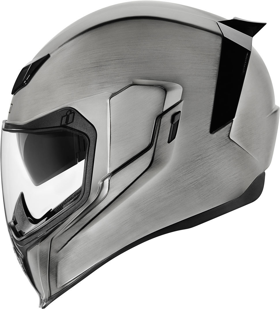 Icon Airflite Quicksilver Helm, zilver, afmeting S