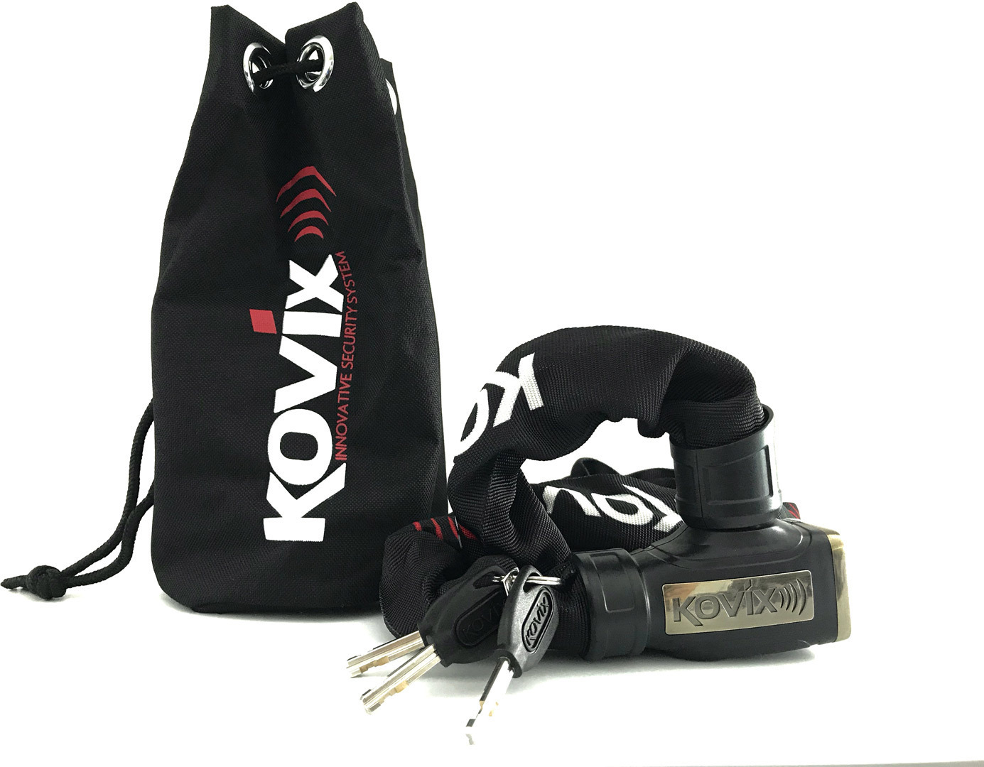 Kovix KCL8 Chain Lock, black, Size 120 cm, black, Size 120 cm