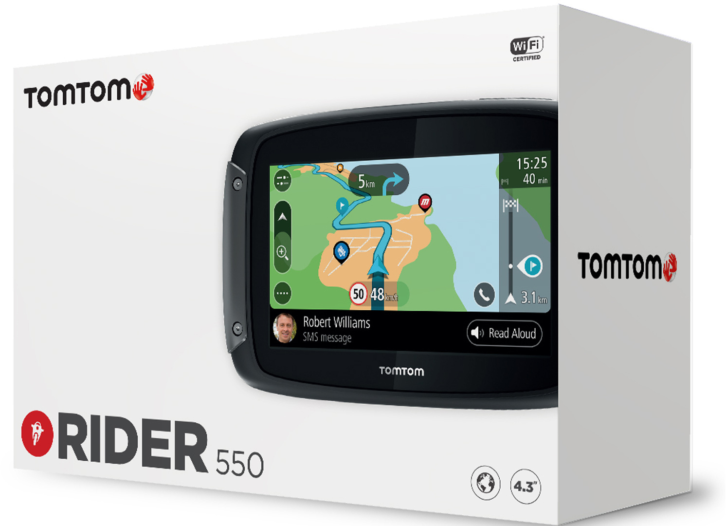 TomTom Rider 550 World Navigationssystem, schwarz