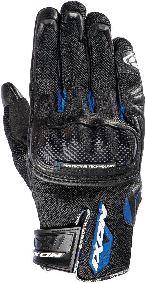 Ixon Rs Rise Air Motorradhandschuhe, schwarz-blau, Größe L