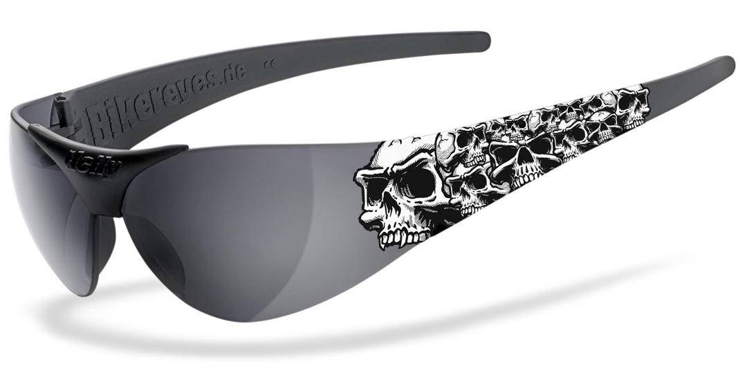 Helly Bikereyes Moab 4 1000 Skulls Sonnenbrille, schwarz-grau