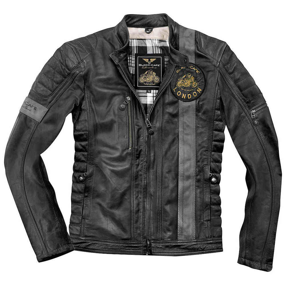 Black-Cafe London Paris 2019 Motorcycle Leather Jacket - buy cheap FC-Moto