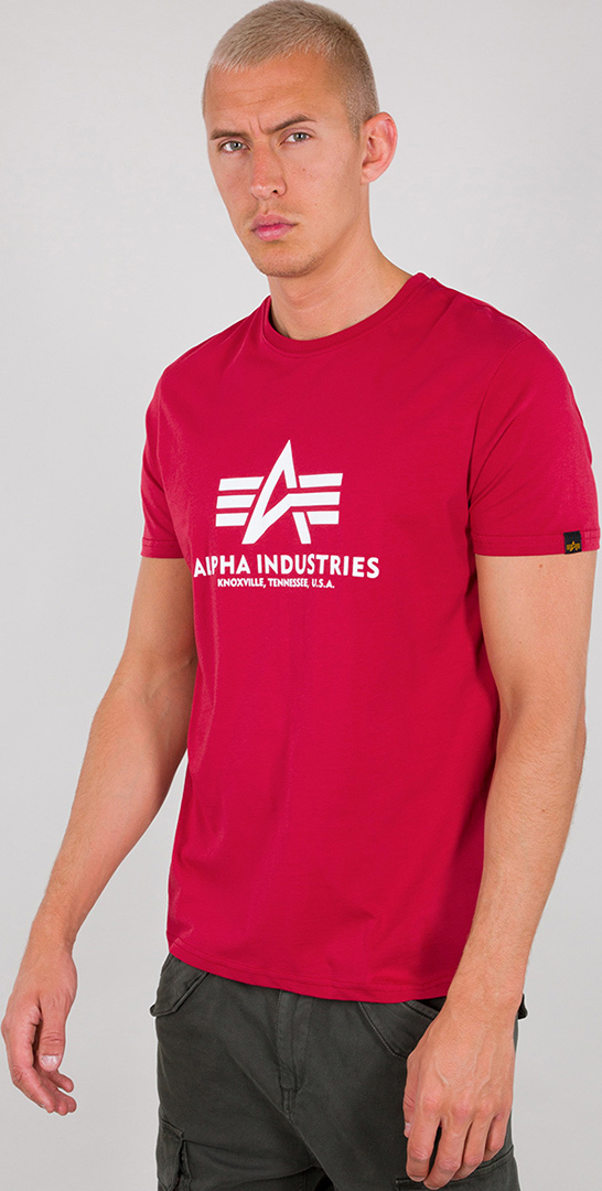 Alpha Industries Basic T-Shirt, rot, Größe S