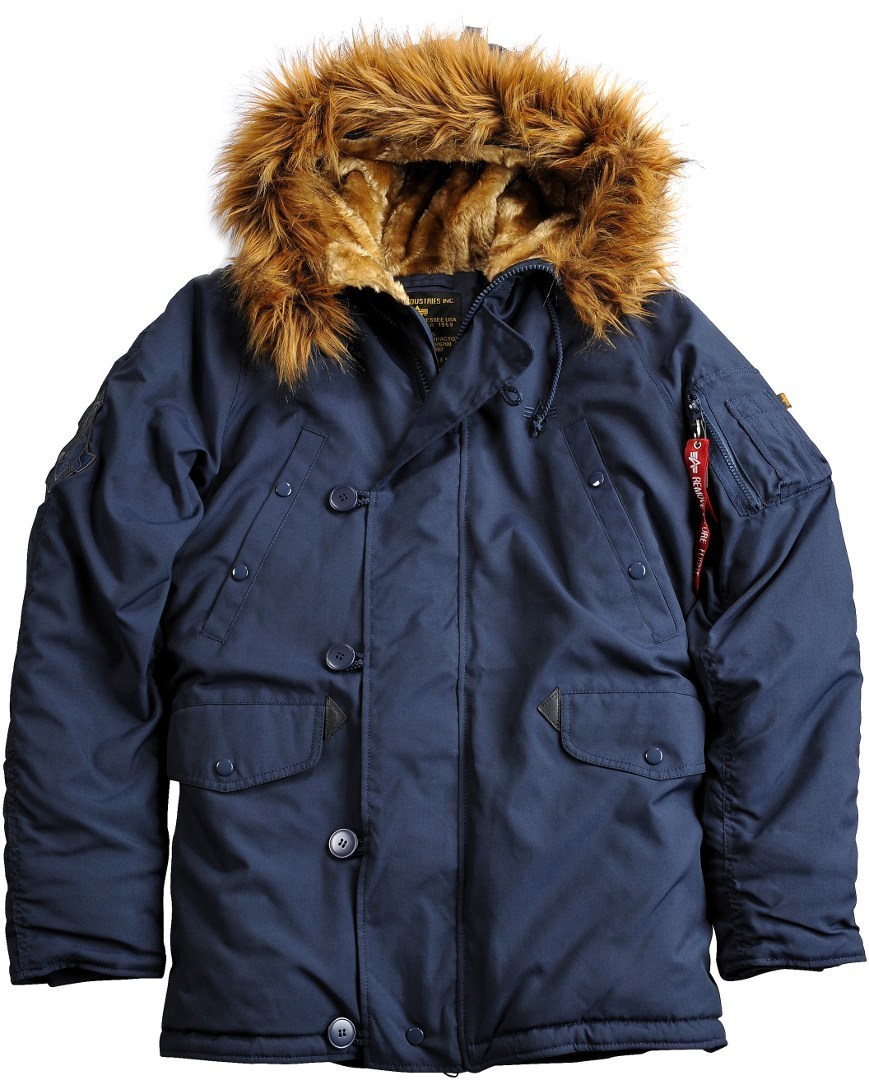 Alpha Industries Explorer Jacke, blau, Größe S für Männer