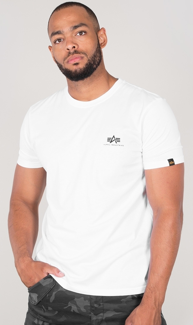 Alpha Industries Basic T Small Logo T-Shirt, wit, afmeting S
