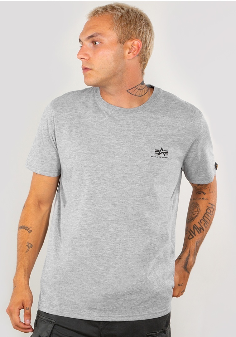 Alpha Industries Basic T Small Logo T-Shirt, grijs, afmeting M