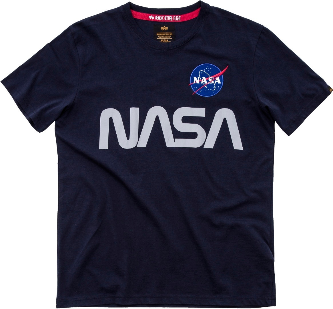 Alpha Industries NASA Reflective T-Shirt, blå, storlek M