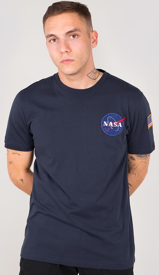 Alpha Industries Space Shuttle T-Shirt, blau, Größe M