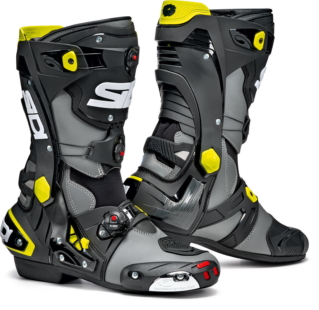Sidi Rex Motorcycle Boots, grey-yellow, Size 43, grey-yellow, Size 43