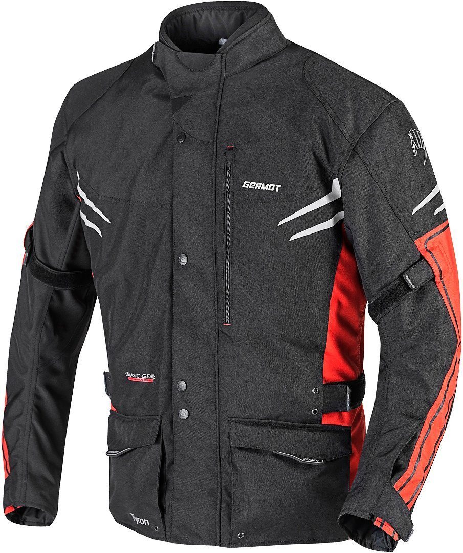 Photos - Motorcycle Clothing Germot Tyron Motorcycle Textile Jacket, black-red, Size S for Men