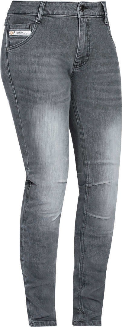 Ixon Mikki Ladies Motorcycle Jeans, grey, Size L for Women, grey, Size L for Women