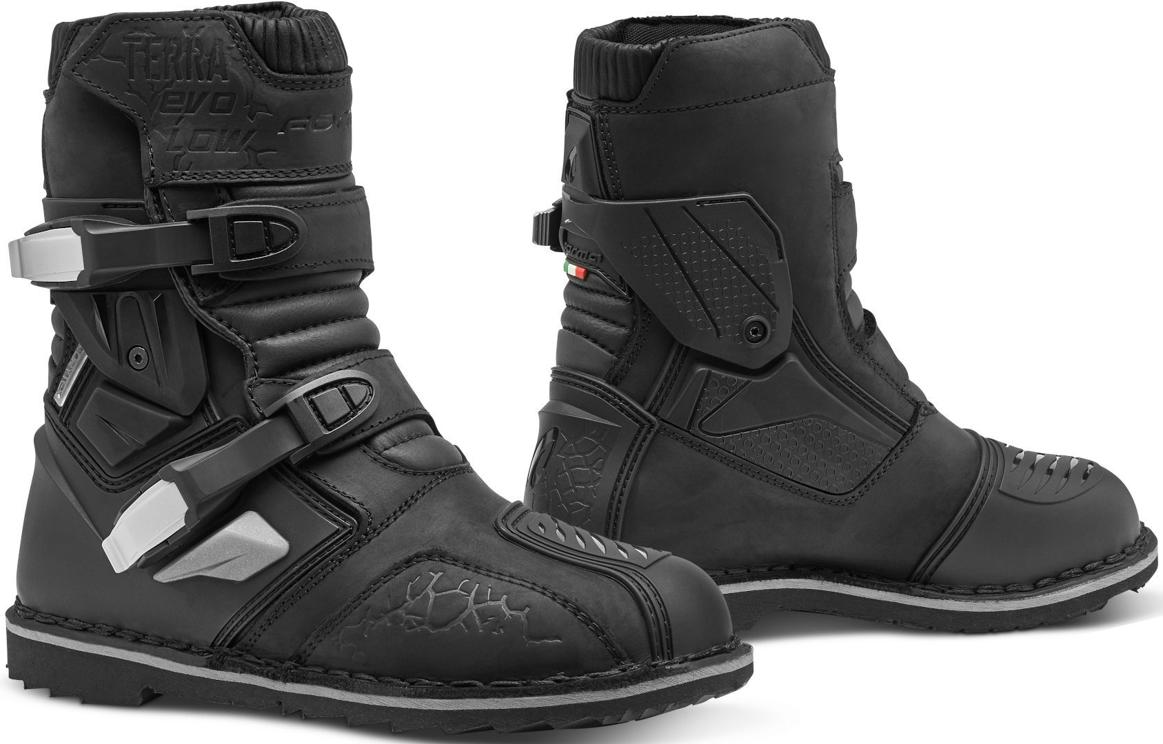 Forma Terra Evo Low Dry Wsserdicht Motorcycle Boots, black, Size 46, black, Size 46