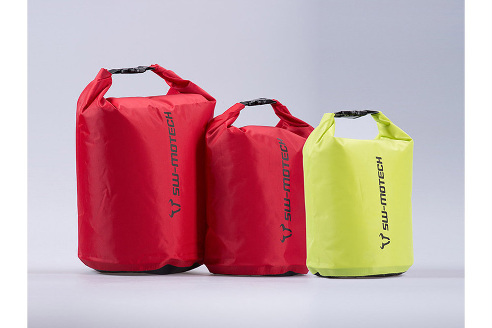 SW-Motech 干包储物袋套装 - 4/8/13 升黄色/红色。防水。卷盖。