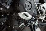 SW-墨泰克发动机外壳保护器 - 黑色/银色。MT09/示踪剂，示踪剂900/GT，XSR900。