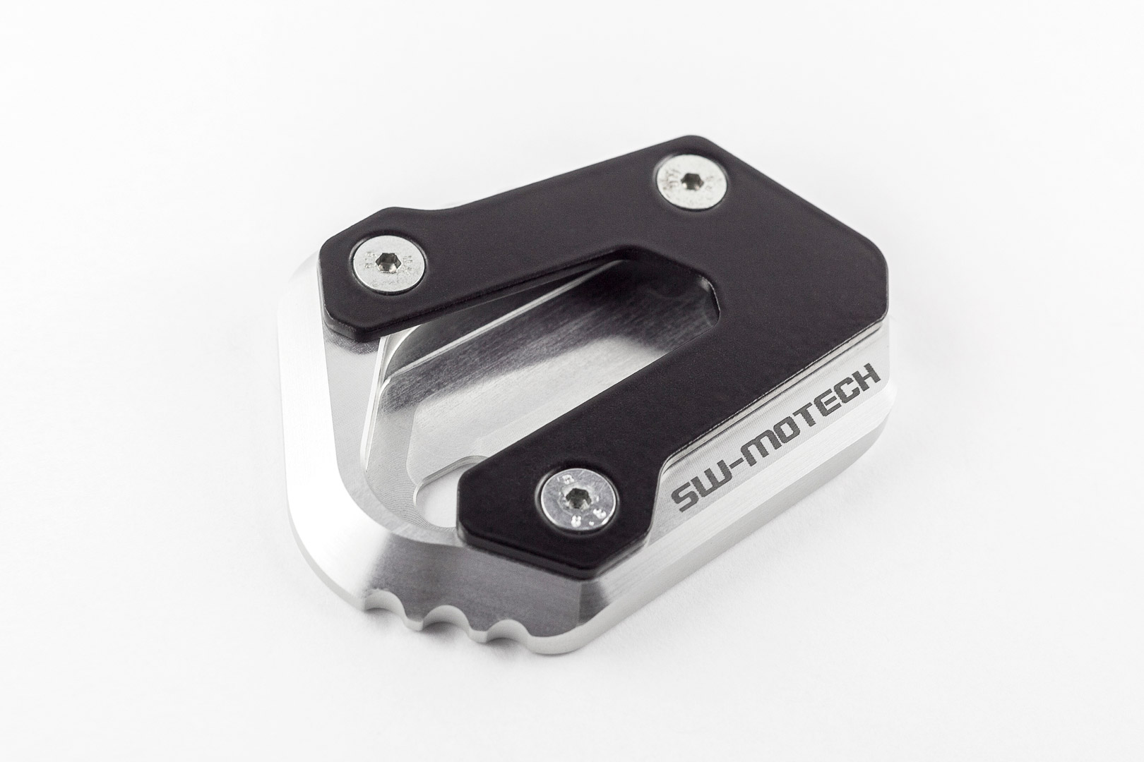 SW-Motech Extension for side stand foot - Black/Silver. Suzuki DL 650 (04-) / XT (15-)., silver
