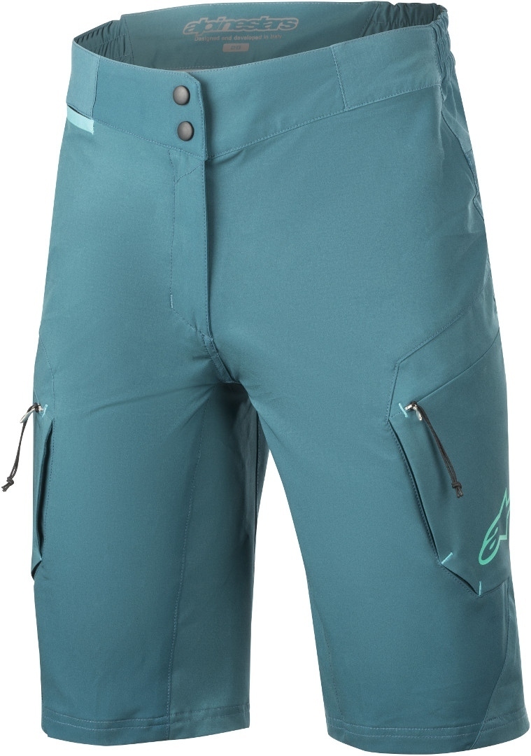 Alpinestars Stella Alps 8.0 Ladies Bicycle Shorts, turquoise, Size 26 for Women, turquoise, Size 26 for Women