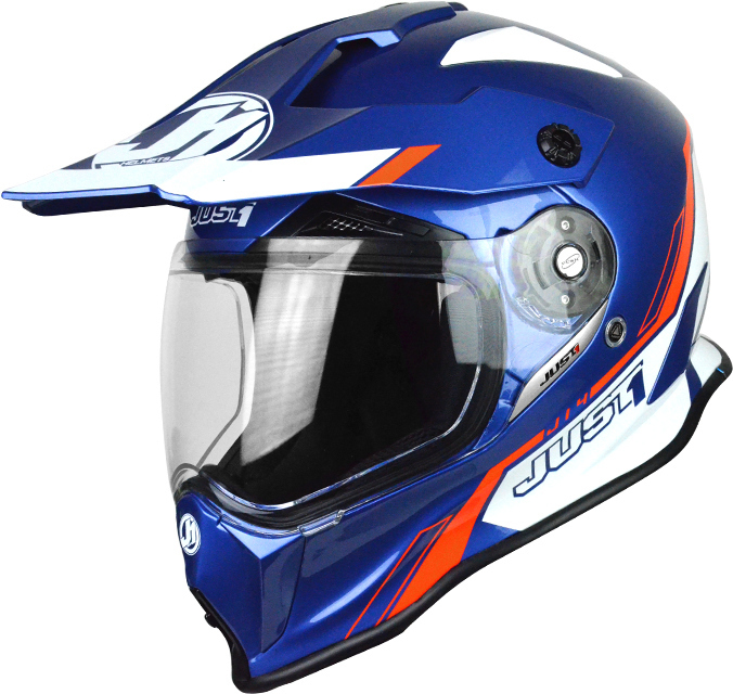 Just1 J14 Adventure Line Motocross Helmet, white-turquoise-blue, Size XS, white-turquoise-blue, Size XS