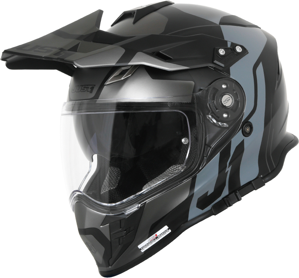 Just1 J34 Pro Tour Motocross Helmet, black-silver, Size S, black-silver, Size S