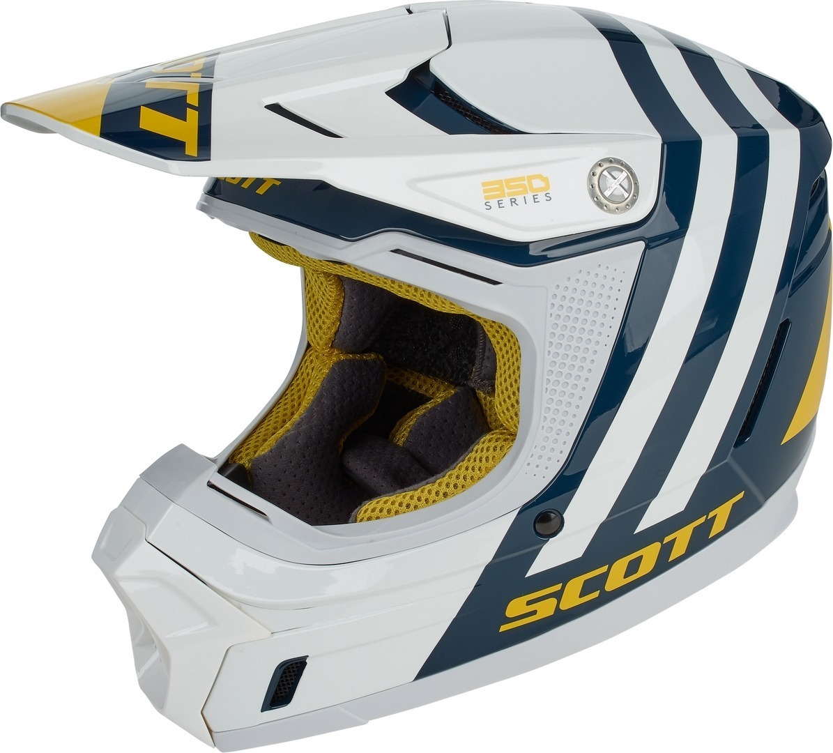 Scott 350 Evo Plus Dash Kids Motocross Helmet, yellow-blue, Size M, yellow-blue, Size M