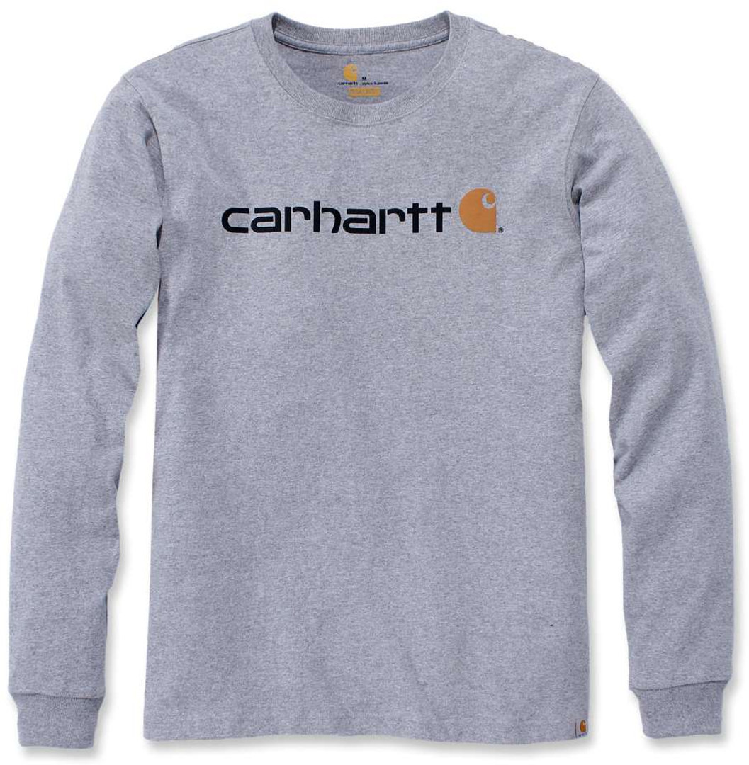 Carhartt EMEA Workwear Signature Graphic Core Logo Langarmshirt, grau, Größe 2XL für Männer