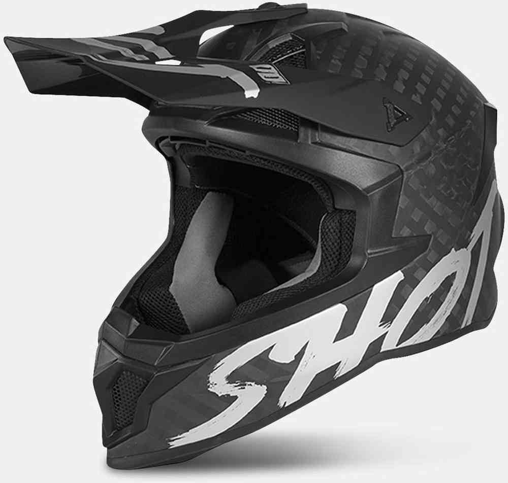 Shot Lite Solid Carbon Motocross hjälm