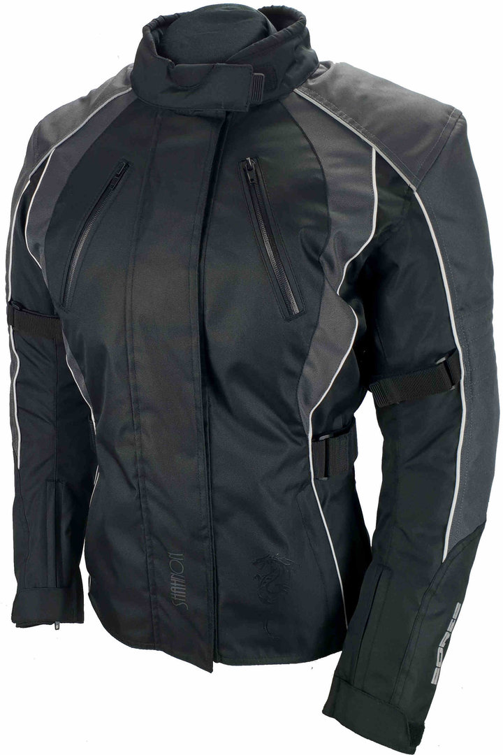 Bores Shanon Women Motorcycle Textile Jacket, black-grey, Size XL, black-grey, Size XL for Women