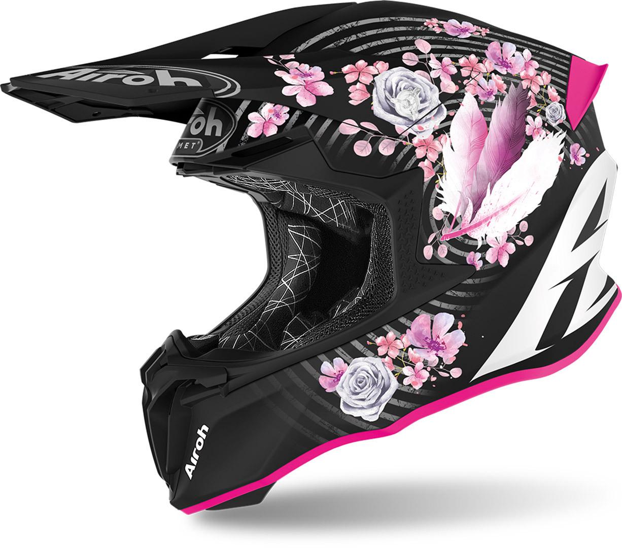 Airoh Twist 2.0 Mad Motocross Helmet, black-pink, Size M, black-pink, Size M