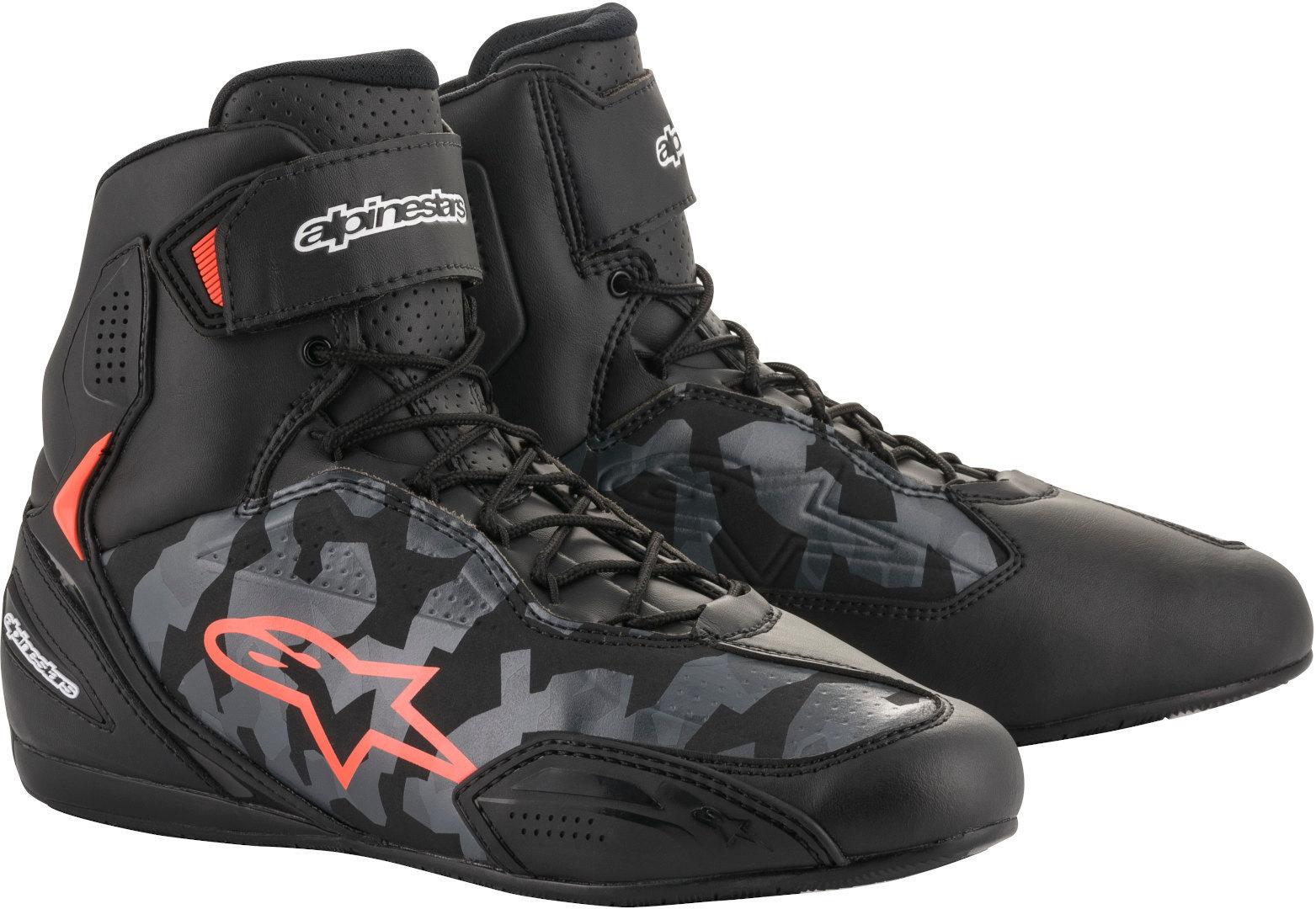 Alpinestars Faster-3 Camo Motorcycle Shoes, green-brown, Size 43, green-brown, Size 43