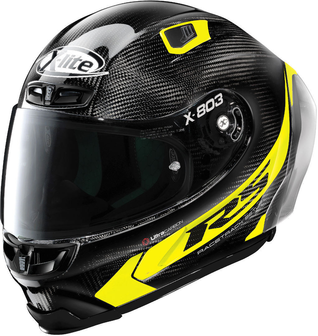 X-Lite X-803 RS Ultra Carbon Hot Lap Helm, zwart-geel, afmeting L