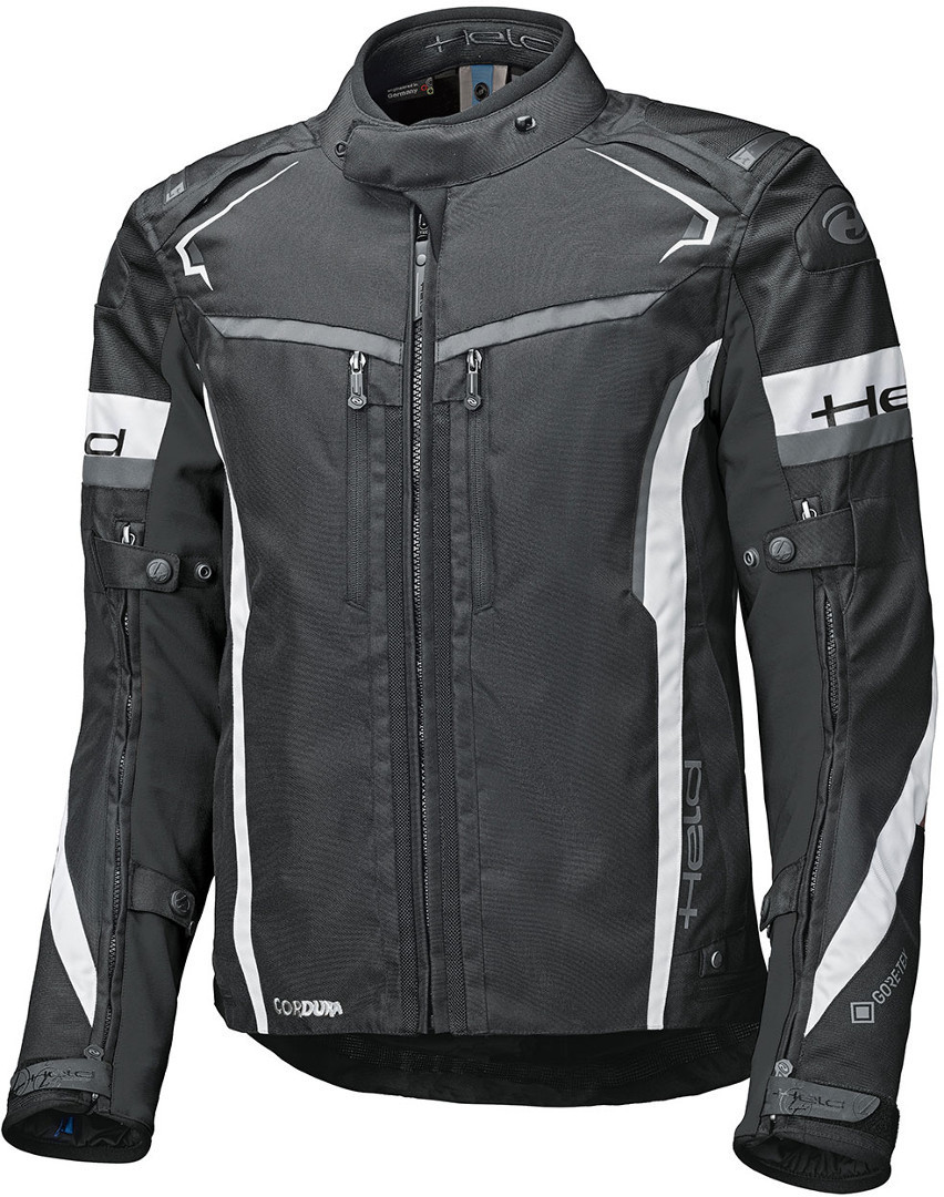 Held Imola ST Motorcycle Textile Jacket, black-white, Size S, black-white, Size S