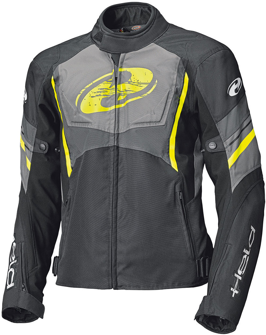 Held Baxley Top Motorcycle Textile Jacket, black-yellow, Size 4XL, black-yellow, Size 4XL