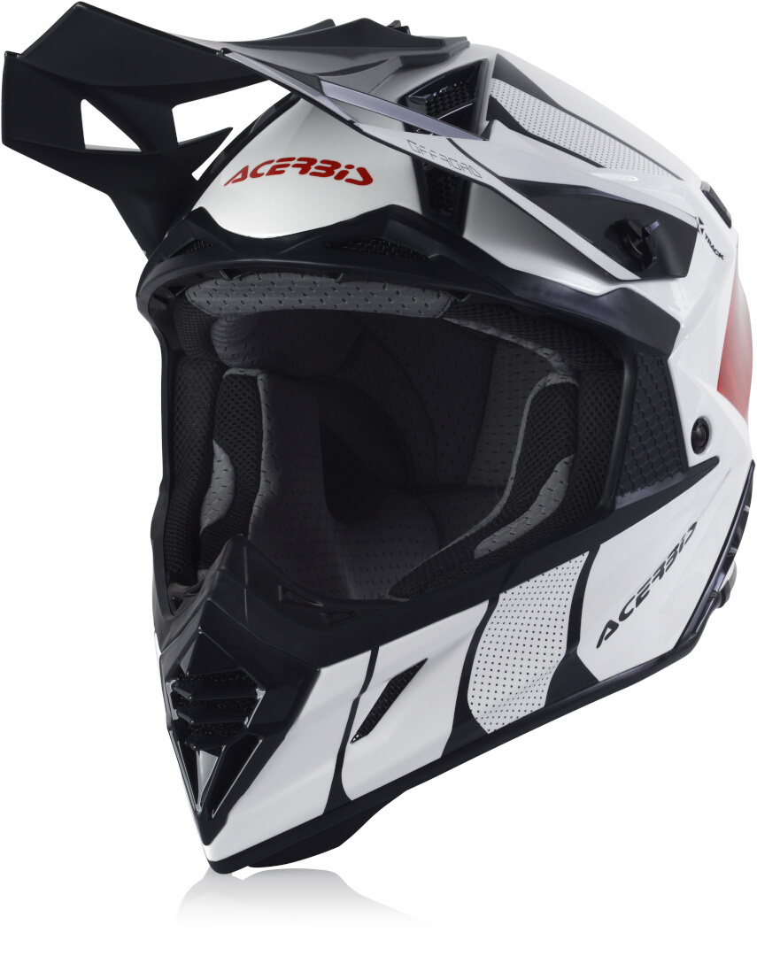 Image of Acerbis X-Track Casco Motocross, bianco-rosso, dimensione M