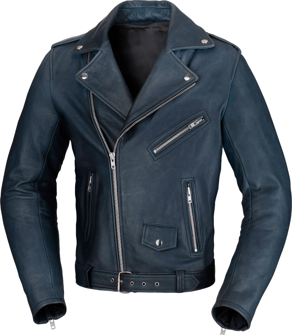 Büse Lancaster Motorcycle Leather Jacket, blue, Size 48, blue, Size 48
