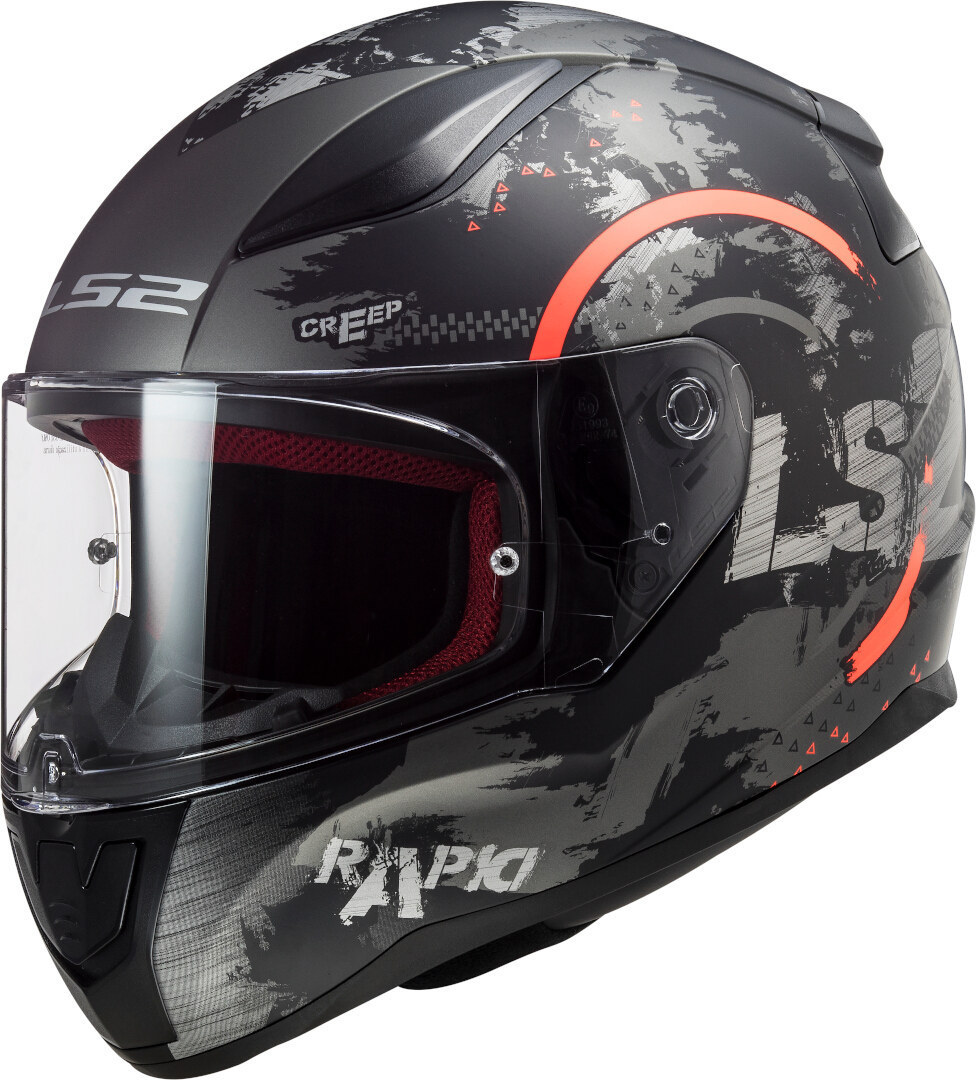 LS2 FF353 Rapid Circle Helmet, black-orange, Size M, black-orange, Size M