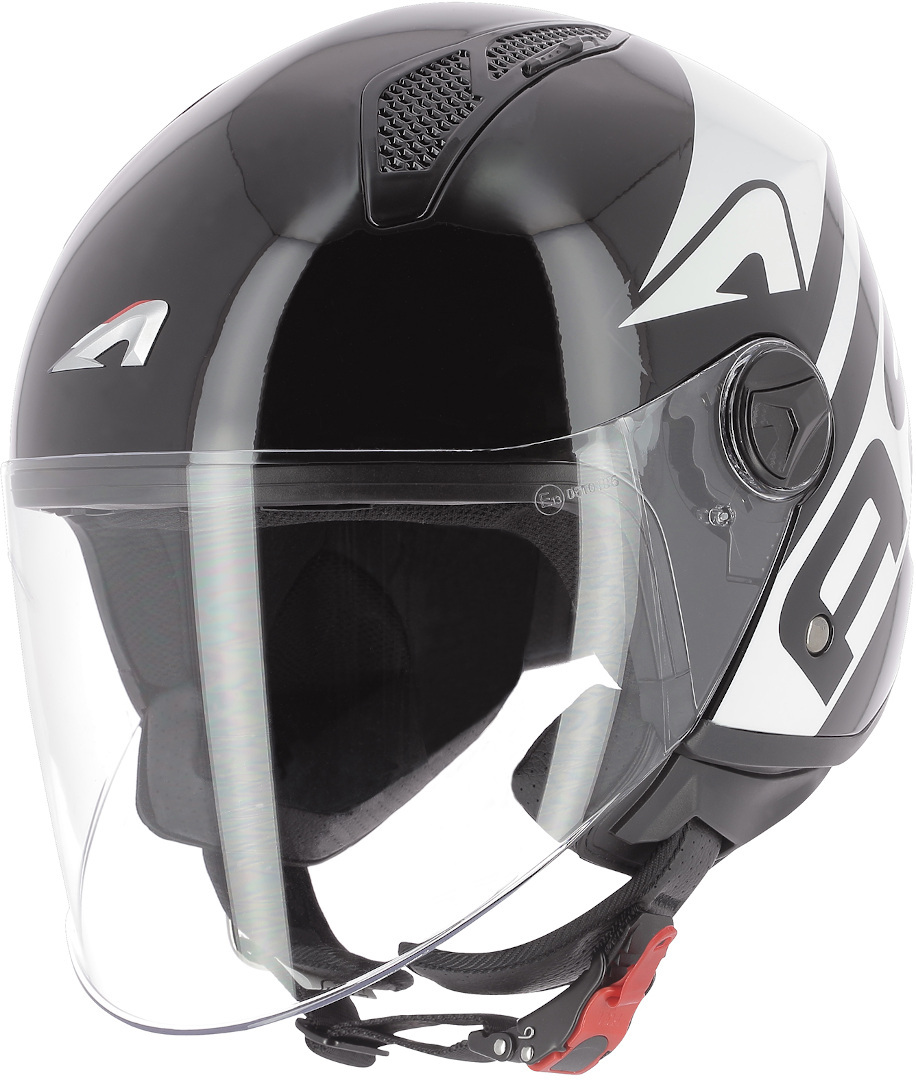 Astone Minijet Link Jet Helmet, black-white, Size XS, black-white, Size XS
