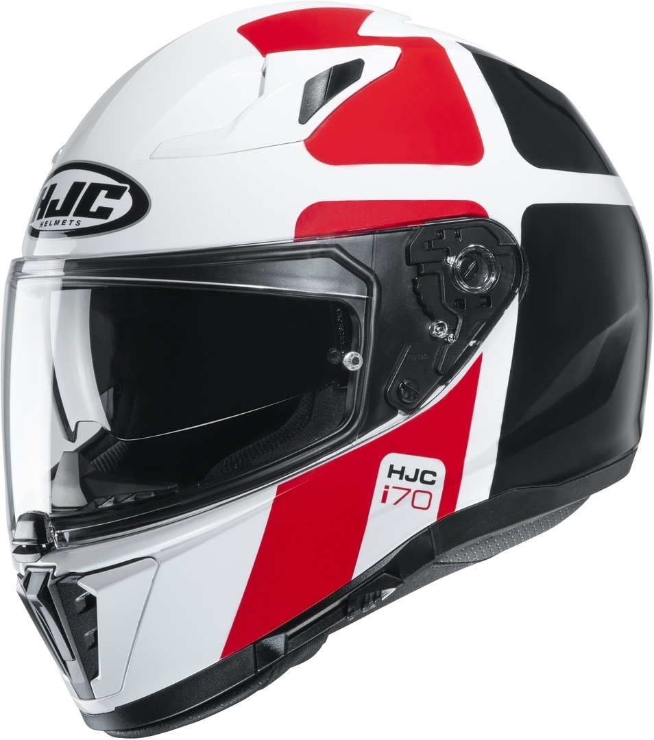 HJC i70 Prika Helmet, black-white-red, Size L, black-white-red, Size L