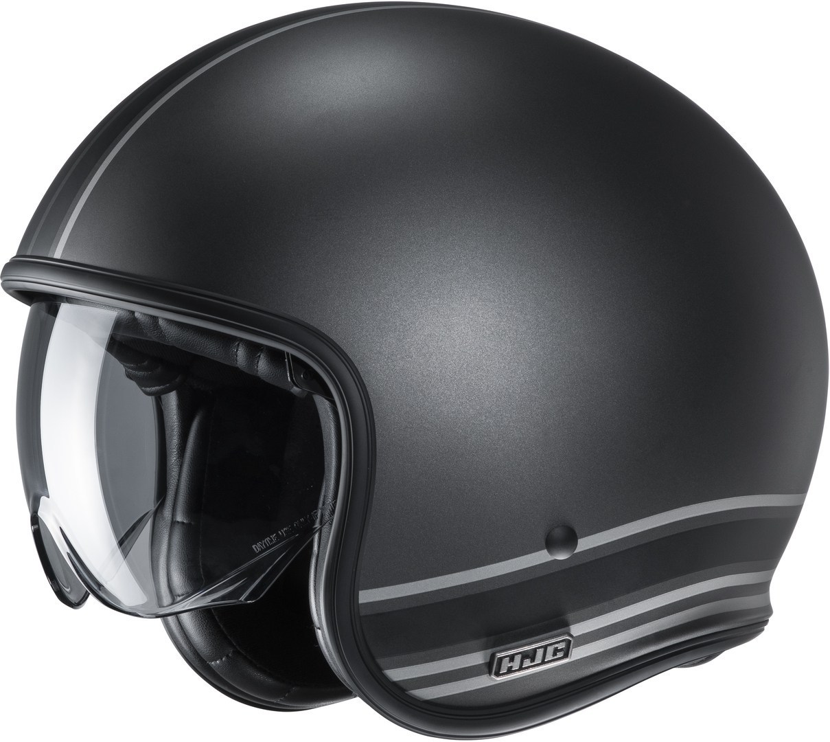 HJC V30 Senti Jet Helmet, black-silver, Size XS, black-silver, Size XS