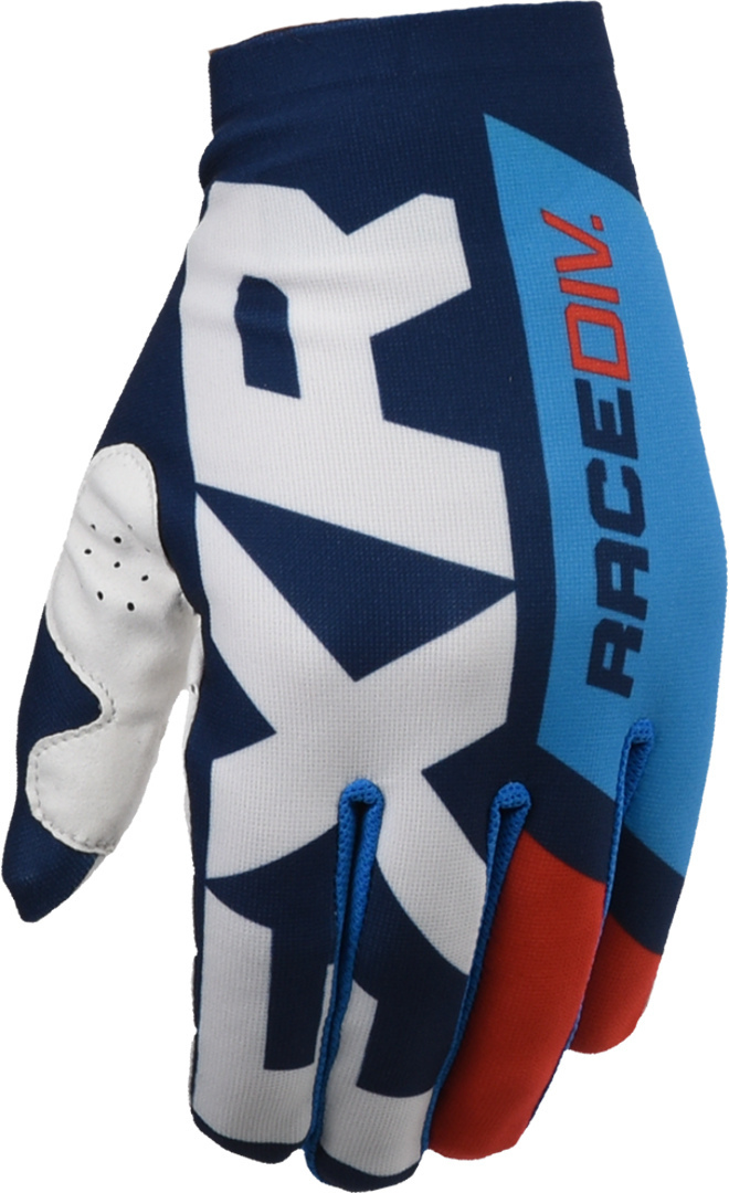 FXR Slip-On Lite Motocross Gloves, red-blue, Size M, red-blue, Size M