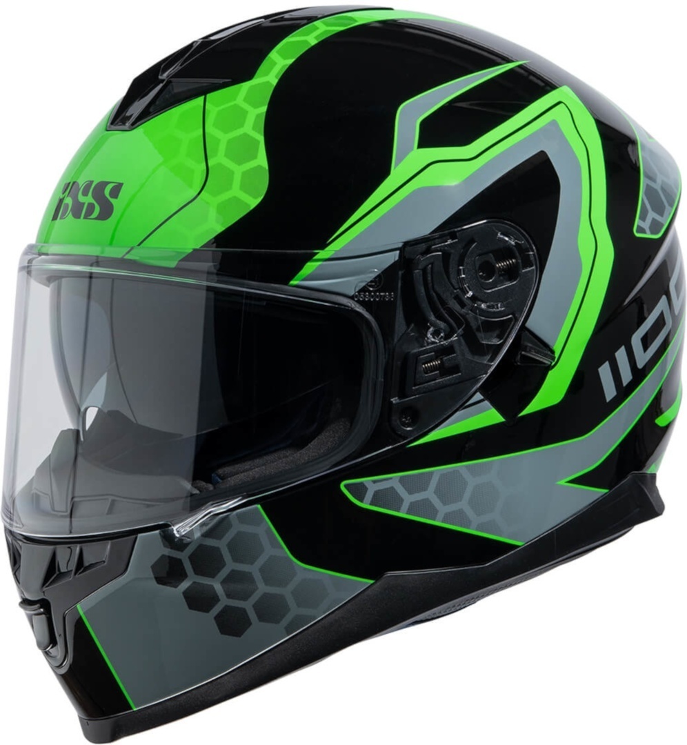 IXS 1100 2.2 Helm, zwart-groen, afmeting 2XL