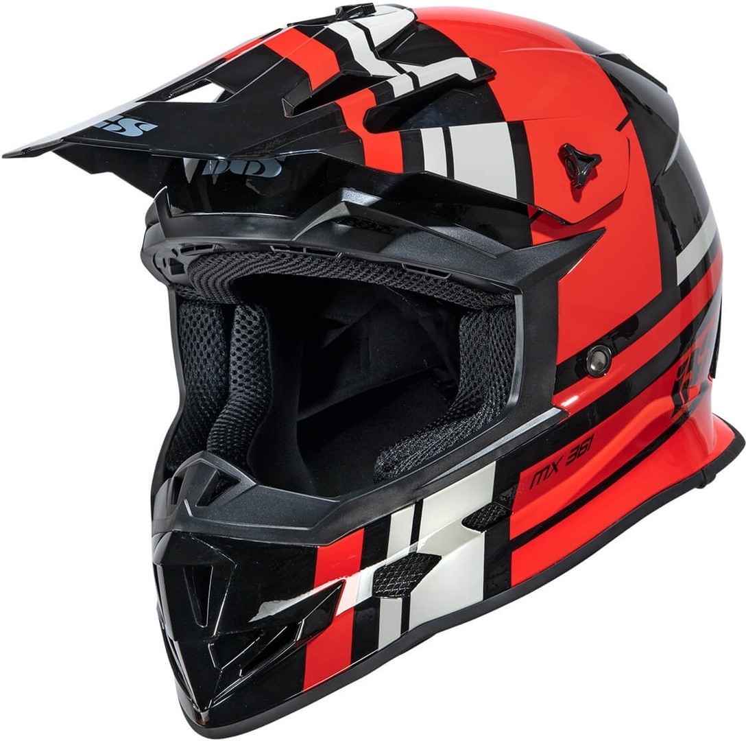 IXS 361 2.3 Motocross hjelm, sort-rød, størrelse XS