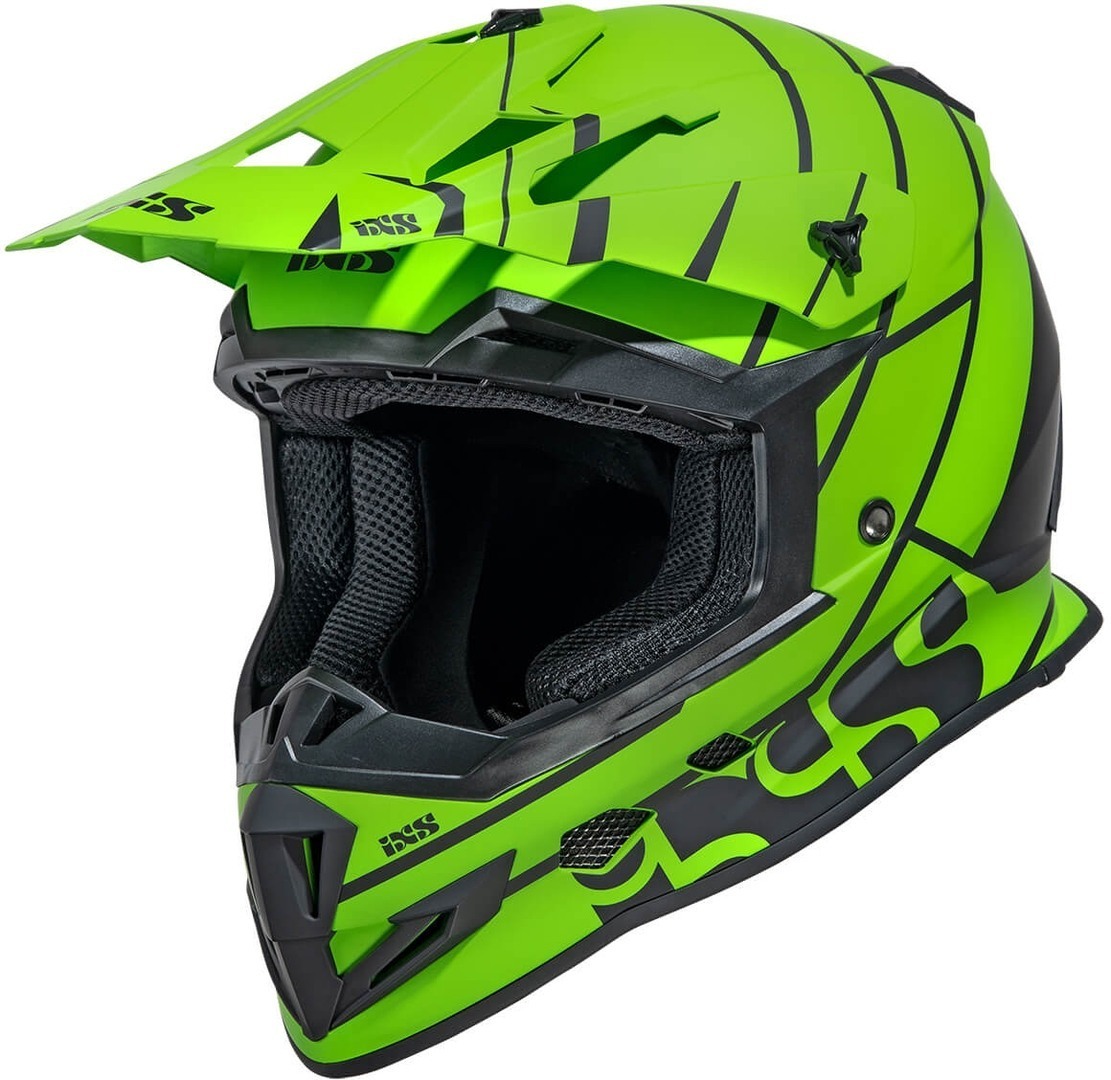IXS 361 2.2 Motocross Helmet, black-green, Size XL, black-green, Size XL