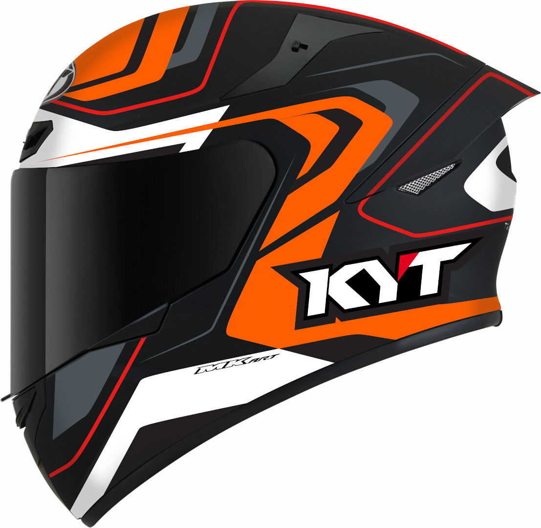 KYT TT Course Overtech Helm, schwarz-orange, Größe XL