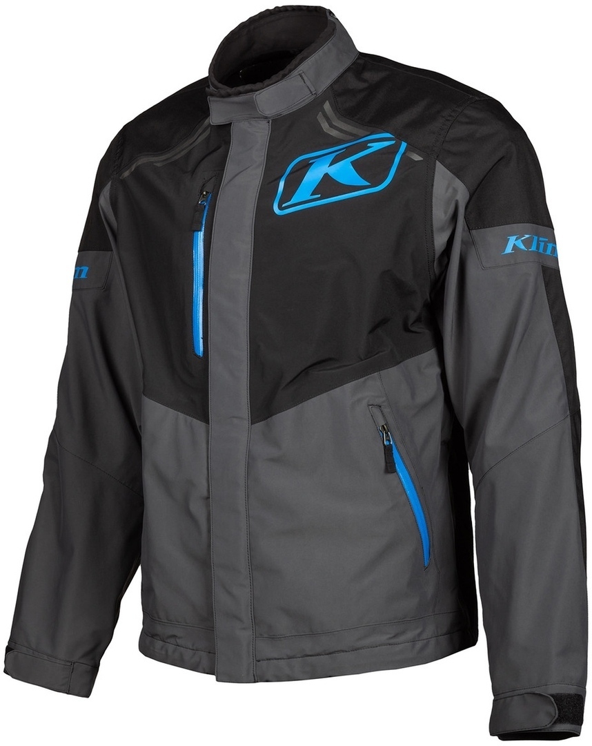 Klim Traverse Gore-Tex Motorcycle Textile Jacket, black-grey-blue, Size S, black-grey-blue, Size S