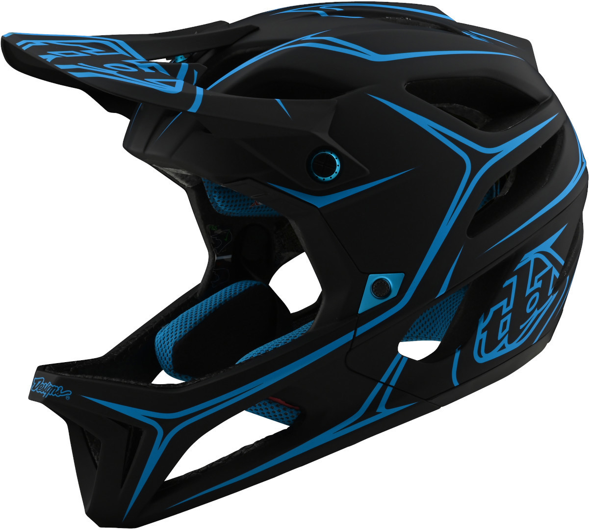 Troy Lee Designs Stage Pinstripe MIPS Helmet, black-blue, Size M XL, black-blue, Size M XL