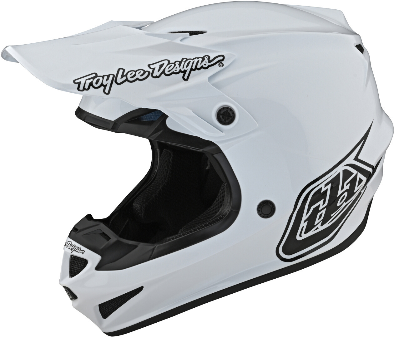 Troy Lee Designs SE4 PA Mono Motocross Helm, weiss, Größe L