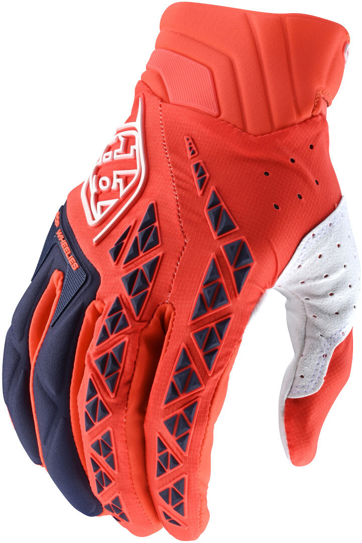 Troy Lee Designs SE Pro Motocross Gloves, white-orange, Size M, white-orange, Size M
