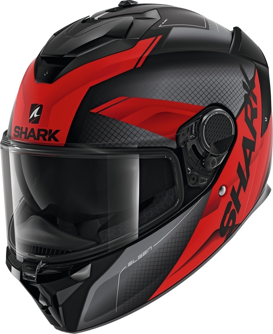 Shark Spartan GT Elgen Helmet, black-red, Size S, black-red, Size S