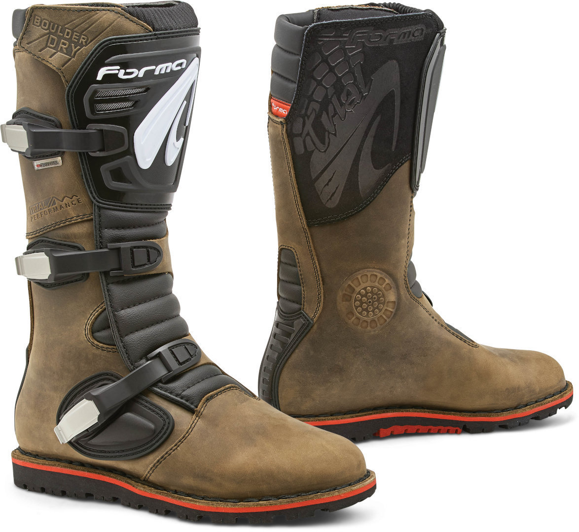 Forma Boulder Dry Trial Motorcycle Boots, brown, Size 47, brown, Size 47
