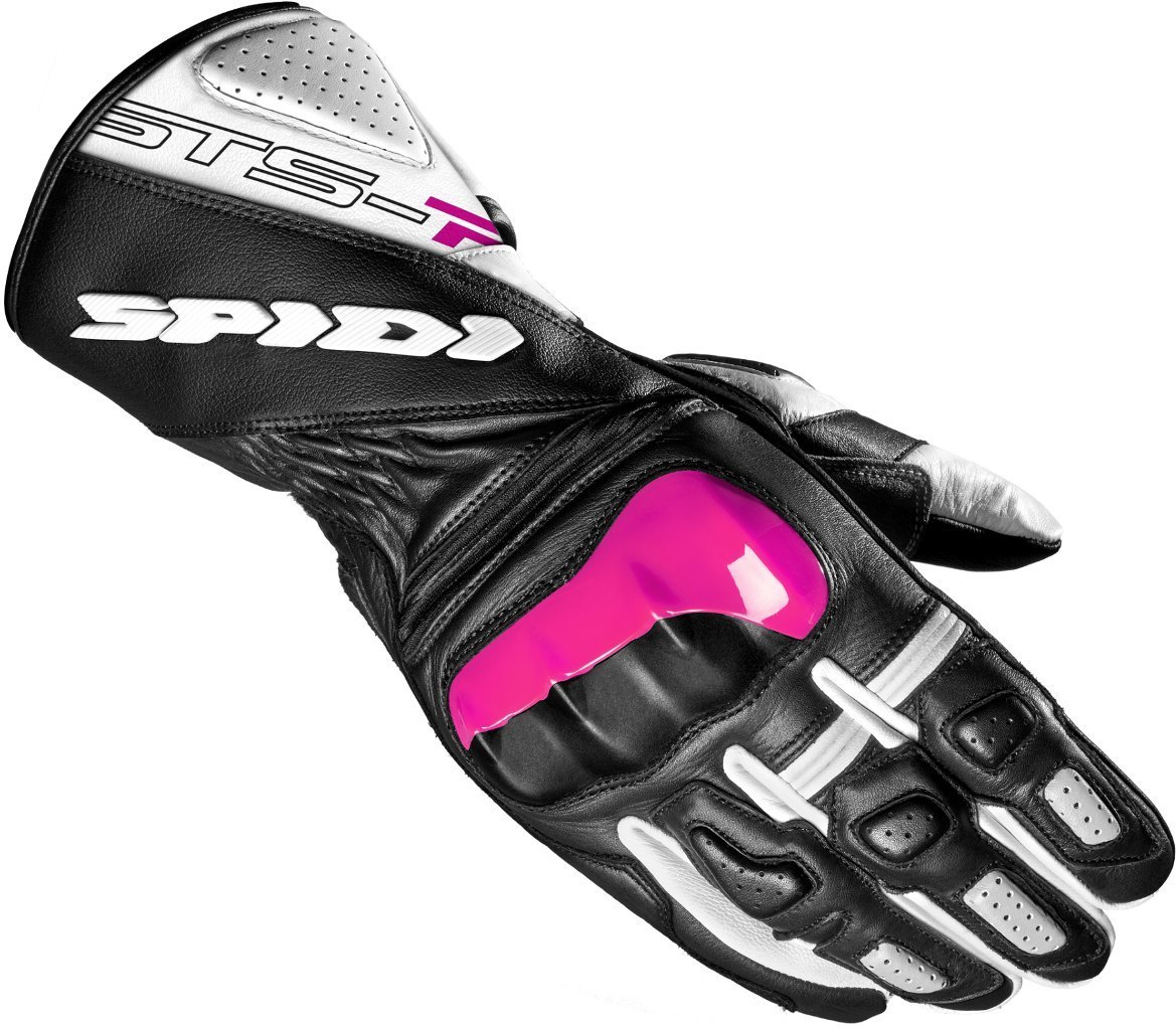 Spidi STS-R2 Ladies Motorcycle Gloves, black-pink, Size L for Women, black-pink, Size L for Women
