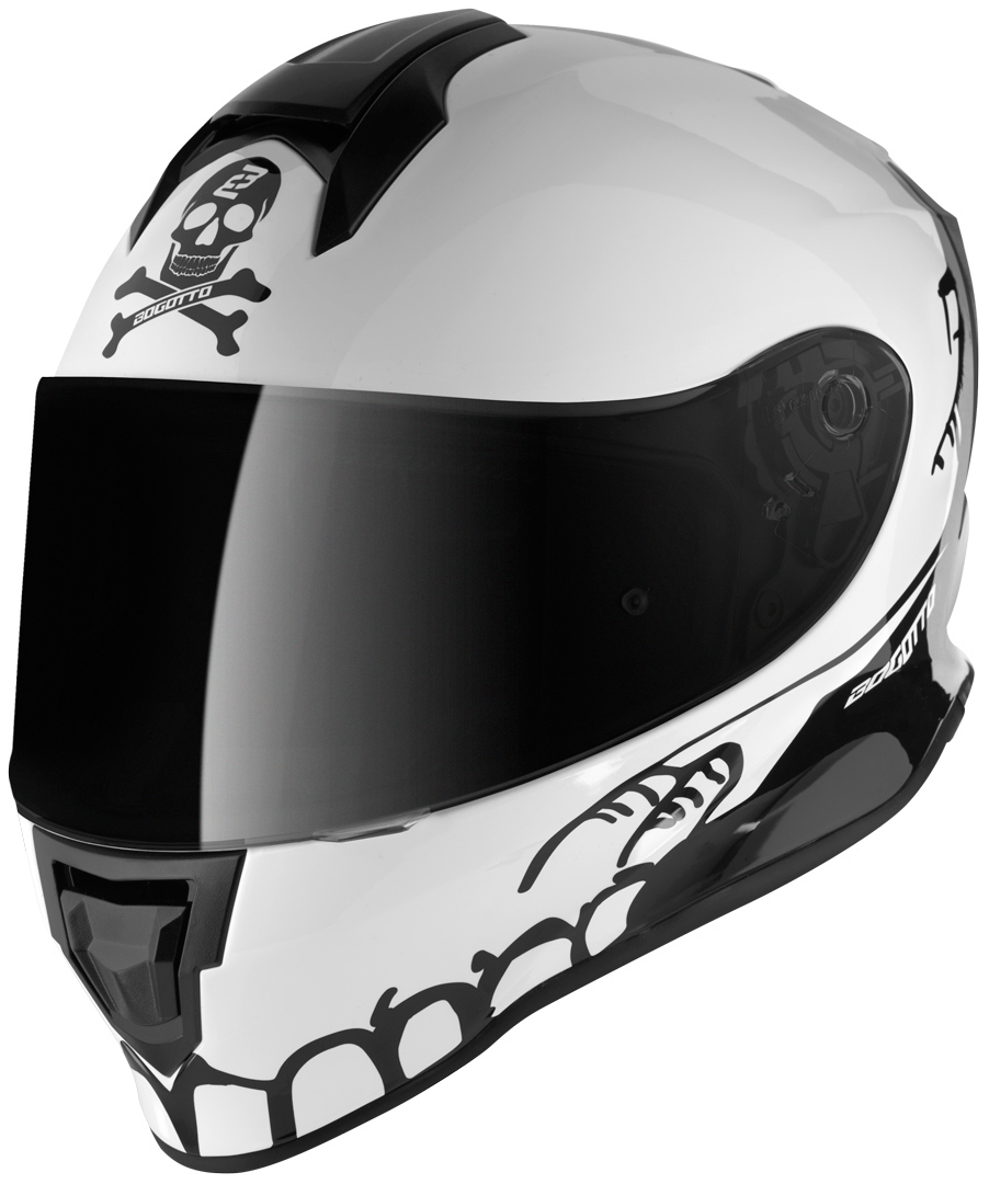 Bogotto V151 Skelly Kids Helmet, black-white, Size S, black-white, Size S